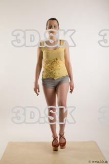 Walking reference of nude whole body yellow t shirt gray…